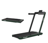 2.25HP 二合一折叠跑步机 带APP音箱遥控-绿色 2.25HP 2 in 1 Folding Treadmill with APP Speaker Remote Control-Green