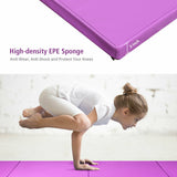 8 x 4 英尺折叠体操翻滚垫 - 紫色 8 x 4 Feet Folding Gymnastics Tumbling Mat-Purple