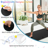 6 x 2 英尺三折健身垫，带手柄和可拆卸拉链套 - 黑色 6 x 2 FT Tri-Fold Gym Mat with Handles and Removable Zippered Cover-Black