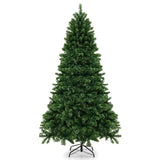 6/7/8 英尺铰接式圣诞树，带 PVC 树枝尖端暖白色 LED 灯 - 6 英尺 6/7/8 Feet Hinged Christmas Tree with PVC Branch Tips Warm White LED Lights-6 ft