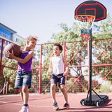 可调节儿童篮球架，配有耐用的网和轮子 Adjustable Kids' Basketball Hoop Stand with Durable Net and Wheel