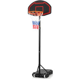 可调节儿童篮球架，配有耐用的网和轮子 Adjustable Kids' Basketball Hoop Stand with Durable Net and Wheel