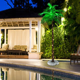 6 英尺 LED 发光人造棕榈树夏威夷风格热带带水袋 6 FT LED Lighted Artificial Palm Tree Hawaiian Style Tropical with Water Bag