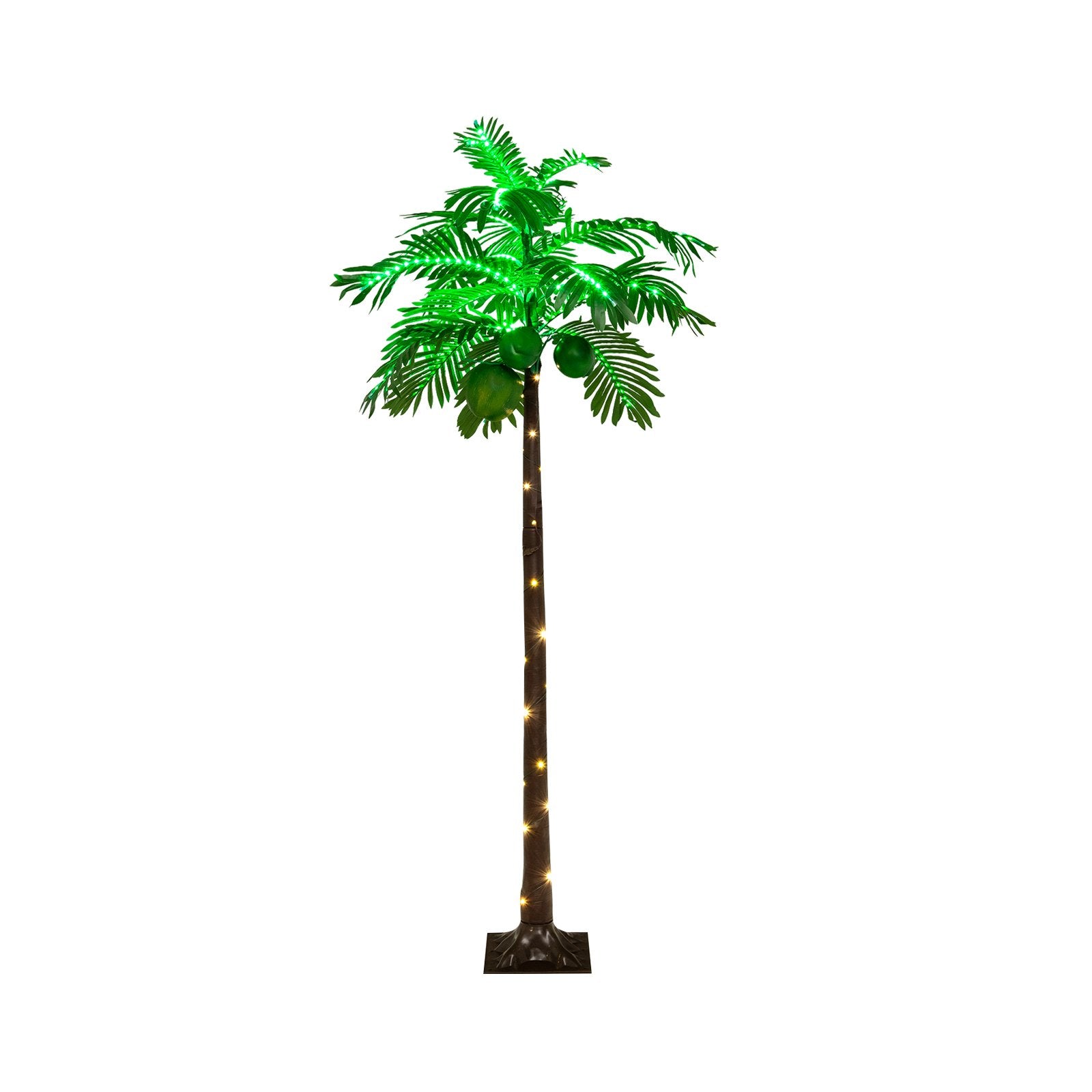 6 英尺 LED 发光人造棕榈树夏威夷风格热带带水袋 6 FT LED Lighted Artificial Palm Tree Hawaiian Style Tropical with Water Bag