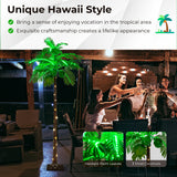 6 英尺 LED 发光人造棕榈树夏威夷风格热带带水袋 6 FT LED Lighted Artificial Palm Tree Hawaiian Style Tropical with Water Bag