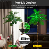 6 英尺 LED 发光人造棕榈树夏威夷风格热带带水袋 6 FT LED Lighted Artificial Palm Tree Hawaiian Style Tropical with Water Bag