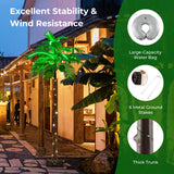 6 英尺 LED 发光人造棕榈树夏威夷风格热带带水袋 6 FT LED Lighted Artificial Palm Tree Hawaiian Style Tropical with Water Bag