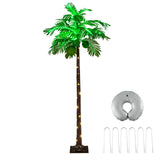 6 英尺 LED 发光人造棕榈树夏威夷风格热带带水袋 6 FT LED Lighted Artificial Palm Tree Hawaiian Style Tropical with Water Bag