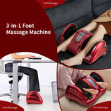 高强度滚轮治疗指压足部按摩器-酒 Therapeutic Shiatsu Foot Massager with High Intensity Rollers-Wine