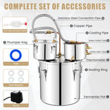 5/10 加仑 22/38 L 水酒精蒸馏器，适用于 DIY 威士忌-5 加仑 5/10 Gal 22/38 L Water Alcohol Distiller for DIY Whisky-5 Gal