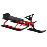 儿童雪橇带方向盘双刹车拉绳-红色 Kids Snow Sled with Steering Wheel and Double Brakes Pull Rope-Red