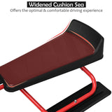 儿童雪橇带方向盘双刹车拉绳-红色 Kids Snow Sled with Steering Wheel and Double Brakes Pull Rope-Red