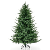 预亮圣诞树，配有 280 颗暖白色 LED 灯和 8 种照明模式 - 7 英尺 Pre-lit Christmas Tree with 280 Warm White LED Lights and 8 Lighting Modes-7 ft