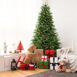 6/7 英尺人造圣诞树，带松果和可调亮度 - 7 英尺 6/7 FT Artificial Christmas Tree with Pine Cones and Adjustable Brightness-7 ft