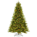 6/7 英尺人造圣诞树，带松果和可调亮度 - 7 英尺 6/7 FT Artificial Christmas Tree with Pine Cones and Adjustable Brightness-7 ft