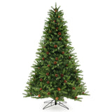 6/7 英尺人造圣诞树，带松果和可调亮度 - 7 英尺 6/7 FT Artificial Christmas Tree with Pine Cones and Adjustable Brightness-7 ft