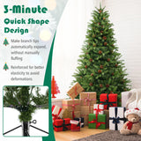 6/7 英尺人造圣诞树，带松果和可调亮度 - 7 英尺 6/7 FT Artificial Christmas Tree with Pine Cones and Adjustable Brightness-7 ft