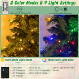 6/7/8 英尺预亮人造圣诞树，带 300/400/500 LED 灯 - 6 英尺 6/7/8 Feet Pre-Lit Artificial Christmas Tree with 300/400/500 LED Lights-6 ft