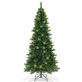 6/7/8 英尺预亮人造圣诞树，带 300/400/500 LED 灯 - 8 英尺 6/7/8 Feet Pre-Lit Artificial Christmas Tree with 300/400/500 LED Lights-8 ft