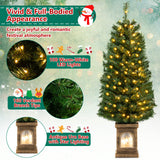 4 英尺预亮盆栽圣诞树 4 Feet Pre-Lit Potted Christmas Tree