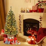 4 英尺预装盆栽圣诞树松针 4 Feet Pre-Lit Potted Christmas Tree Pine Needles