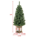 4 英尺预装盆栽圣诞树松针 4 Feet Pre-Lit Potted Christmas Tree Pine Needles