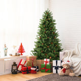 6/7 英尺人造圣诞树，带松果和可调亮度 - 6 英尺 6/7 FT Artificial Christmas Tree with Pine Cones and Adjustable Brightness-6 ft