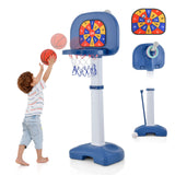 4 合 1 可调节儿童篮球框带环抛粘球 4-In-1 Adjustable Kids Basketball Hoop with Ring Toss Sticky Ball