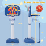 4 合 1 可调节儿童篮球框带环抛粘球 4-In-1 Adjustable Kids Basketball Hoop with Ring Toss Sticky Ball