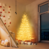 6 英尺人造圣诞树，带 383 个 PE 树枝尖和 300 个 LED 灯 6 Feet Artificial Xmas Tree with 383 PE Branch Tips and 300 LED Lights