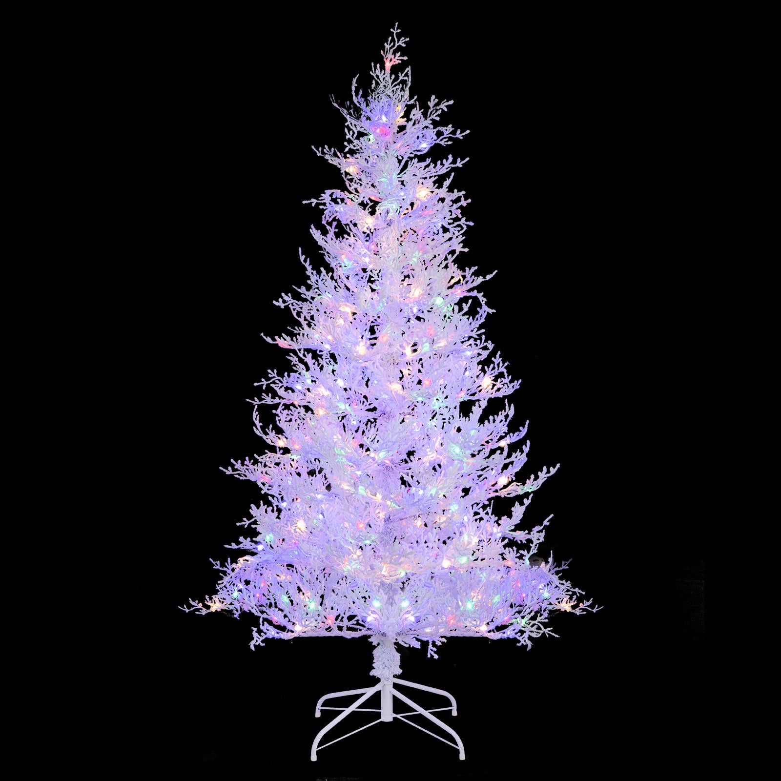 6 英尺人造圣诞树，带 383 个 PE 树枝尖和 300 个 LED 灯 6 Feet Artificial Xmas Tree with 383 PE Branch Tips and 300 LED Lights