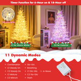 6 英尺人造圣诞树，带 383 个 PE 树枝尖和 300 个 LED 灯 6 Feet Artificial Xmas Tree with 383 PE Branch Tips and 300 LED Lights