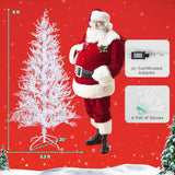 6 英尺人造圣诞树，带 383 个 PE 树枝尖和 300 个 LED 灯 6 Feet Artificial Xmas Tree with 383 PE Branch Tips and 300 LED Lights