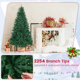7.5 英尺人造圣诞树，带折叠金属支架 7.5 Feet Artificial Christmas Tree with Folding Metal Stand