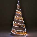 5 英尺预亮圣诞锥树，配有 300 颗暖白光和 250 颗冷白 LED 灯 5 Feet Pre-lit Christmas Cone Tree with 300 Warm White and 250 Cold White LED Lights