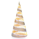 5 英尺预亮圣诞锥树，配有 300 颗暖白光和 250 颗冷白 LED 灯 5 Feet Pre-lit Christmas Cone Tree with 300 Warm White and 250 Cold White LED Lights