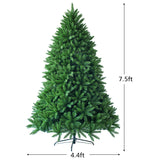 7.5 英尺不发光人造圣诞树，树枝尖 1968 年 7.5 Feet Unlit Artificial Christmas Tree with 1968 Branch Tips