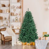 6 英尺铰链式人造圣诞树，带实心金属支架 6 Feet Hinged Artificial Christmas Tree with Solid Metal Stand