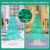 4 英尺发光人造圣诞树，配有 520 个 LED 灯和顶星 4 Feet Lighted Artificial Christmas Tree with 520 LED Lights and Top Star