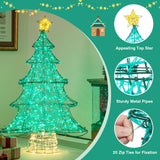 4 英尺发光人造圣诞树，配有 520 个 LED 灯和顶星 4 Feet Lighted Artificial Christmas Tree with 520 LED Lights and Top Star