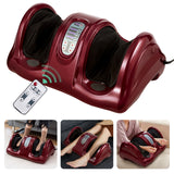 带高强度滚轮的治疗指压足部按摩器 - 深红色 Therapeutic Shiatsu Foot Massager with High Intensity Rollers-Dark Red