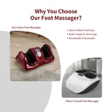 带高强度滚轮的治疗指压足部按摩器 - 深红色 Therapeutic Shiatsu Foot Massager with High Intensity Rollers-Dark Red