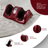 带高强度滚轮的治疗指压足部按摩器 - 深红色 Therapeutic Shiatsu Foot Massager with High Intensity Rollers-Dark Red