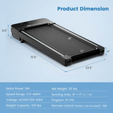 带可触摸 LED 显示屏的桌下步行垫跑步机 Under Desk Walking Pad Treadmill with Touchable LED Display