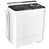 26磅便携式半自动洗衣机带内置排水泵-灰色 26 Pound Portable Semi-automatic Washing Machine with Built-in Drain Pump-Gray