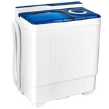 26磅便携式半自动洗衣机带内置排水泵-蓝色 26 Pound Portable Semi-Automatic Washing Machine with Built-in Drain Pump-Blue