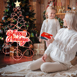 5.6 英尺户外彩色圣诞树，配有 216 个 LED 灯和 6 种照明模式 5.6 FT Outdoor Colorful Christmas Tree with 216 LED Lights and 6 Lighting Modes