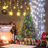 5/6/7 英尺预亮人造圣诞树，带树枝尖端和 LED 灯 - 5 英尺 5/6/7 Feet Pre-lit Artificial Christmas Tree with Branch Tips and LED Lights-5 ft