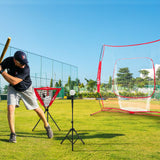 便携式练习网套件带3个手提袋-红色 Portable Practice Net Kit with 3 Carrying Bags-Red