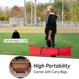 便携式练习网套件带3个手提袋-红色 Portable Practice Net Kit with 3 Carrying Bags-Red